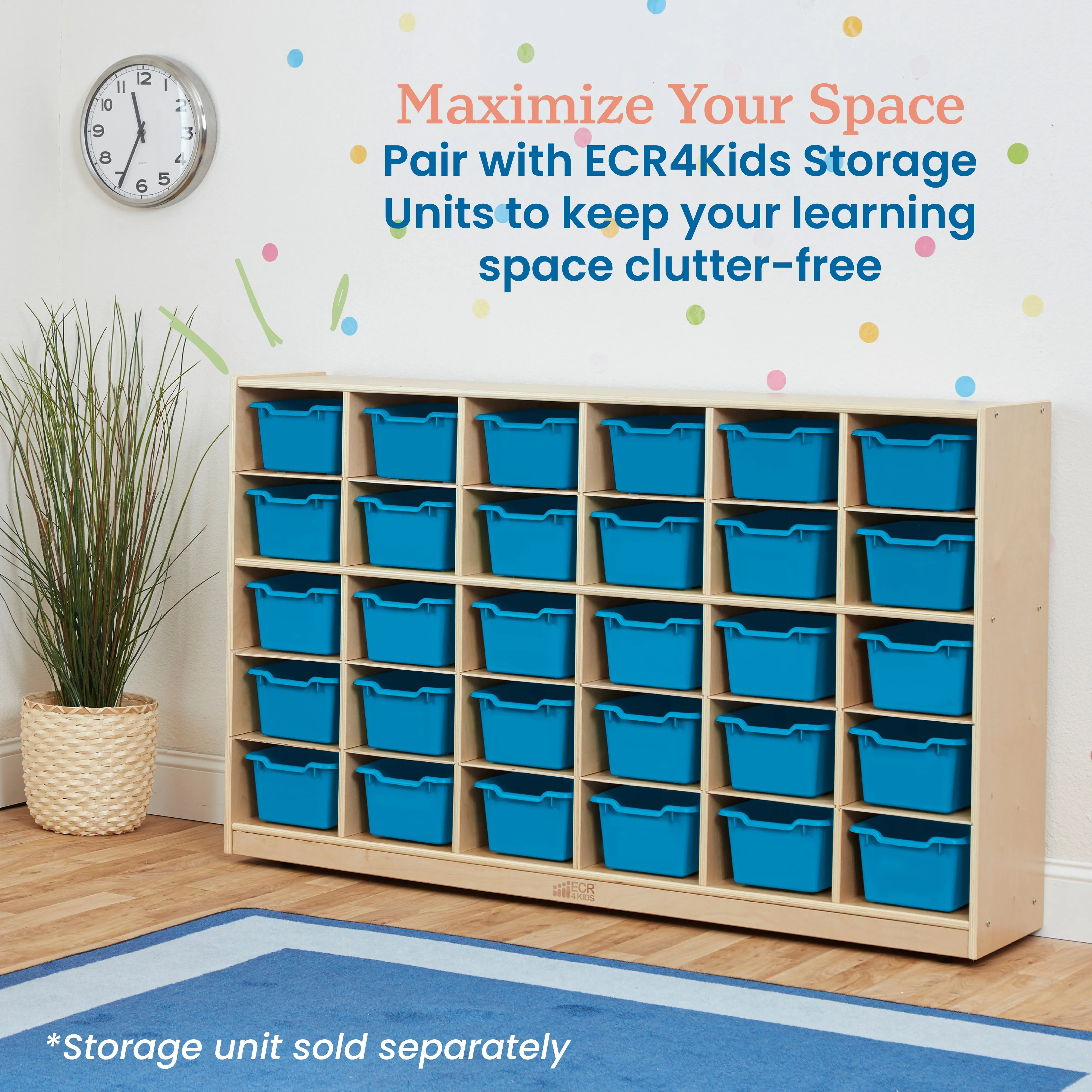 Scoop Front Storage Bins, Multipurpose Organization, 30-Pack