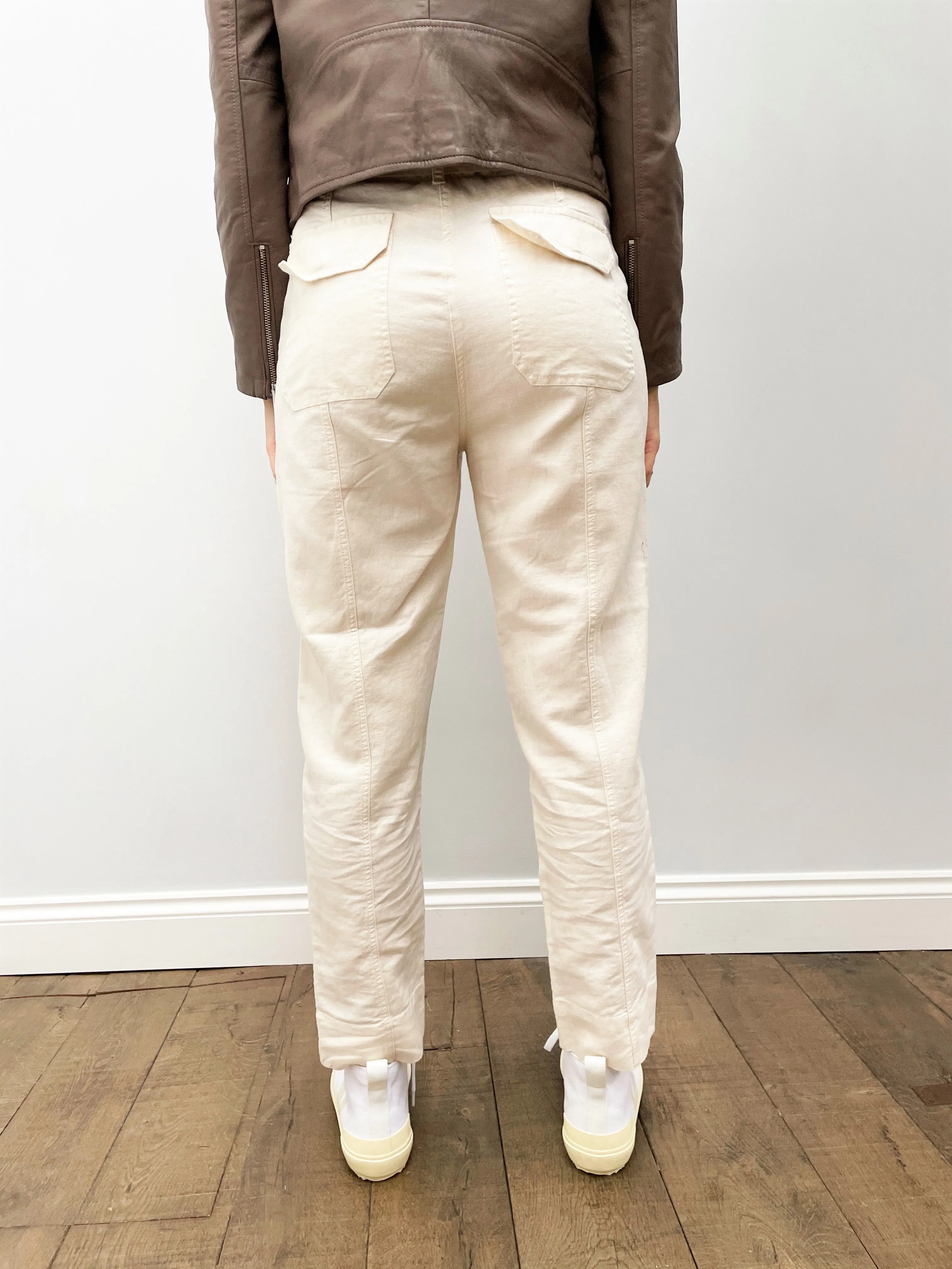 SEC.F Selene Track Trousers in White Swan
