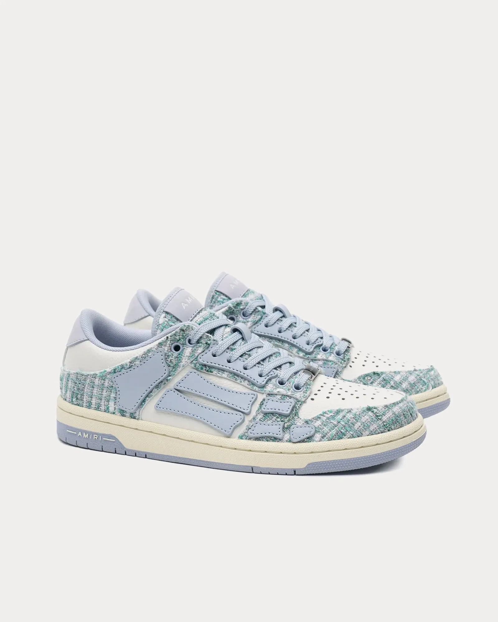 Skel-Top Boucle Grey / Blue Low Top Sneakers