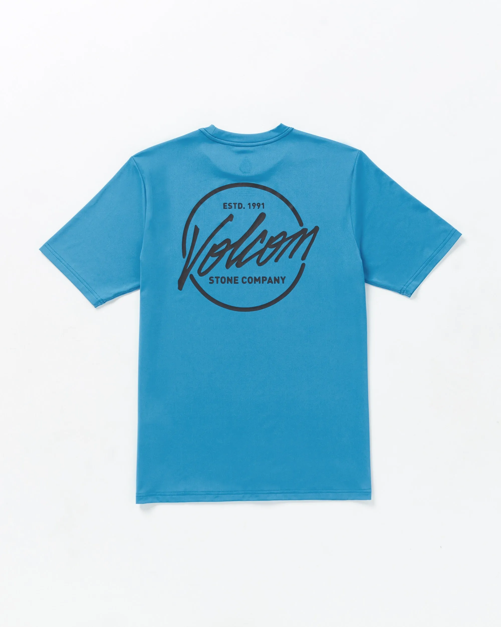 Stone Stamp Short Sleeve Rashguard - Tidal Blue