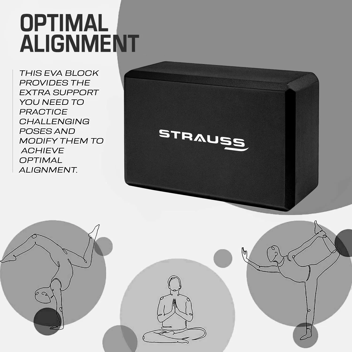 Strauss Yoga Block (Green), Pair