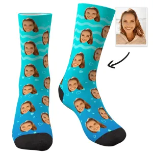 Summer Gift For Girlfriend Custom Photo Socks
