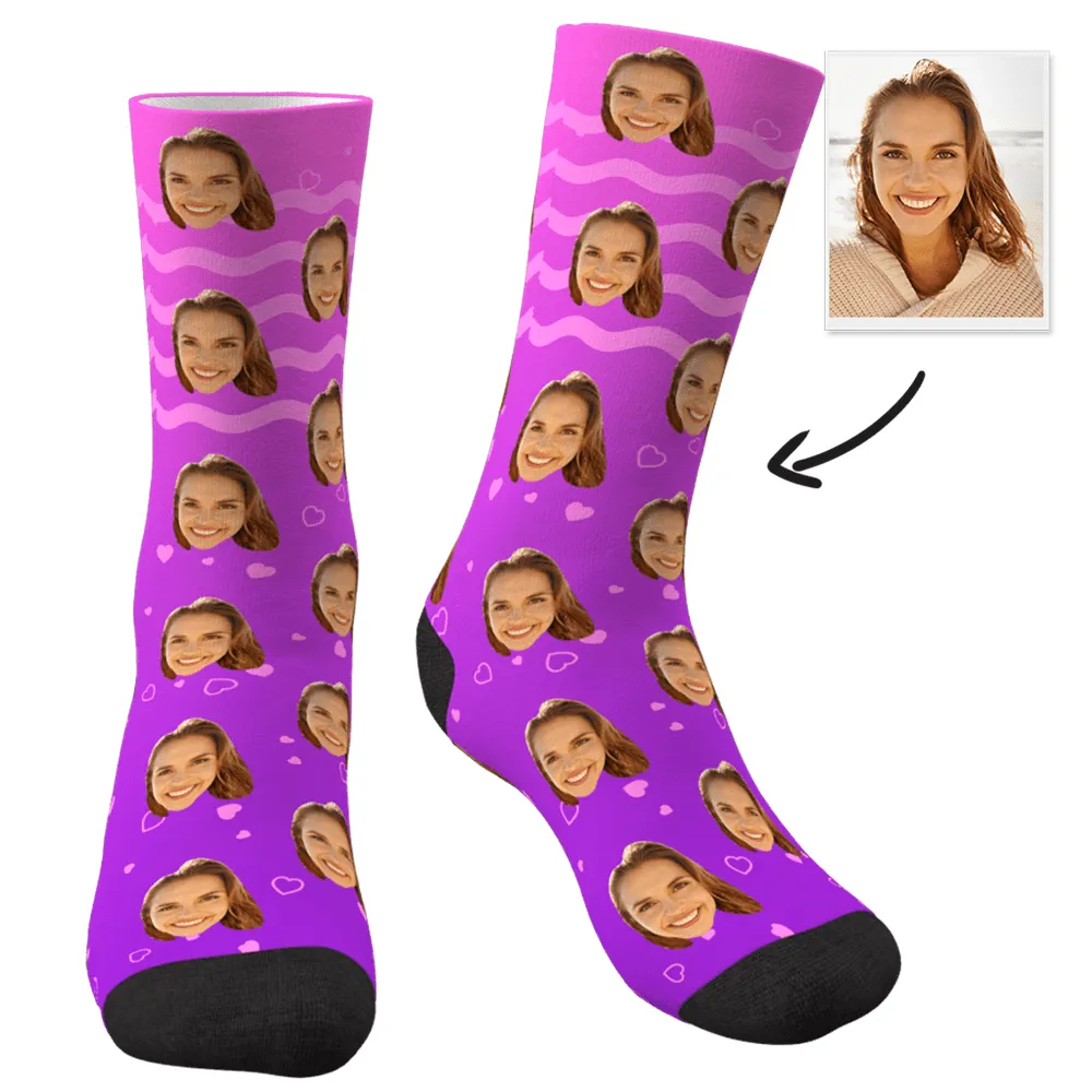 Summer Gift For Girlfriend Custom Photo Socks