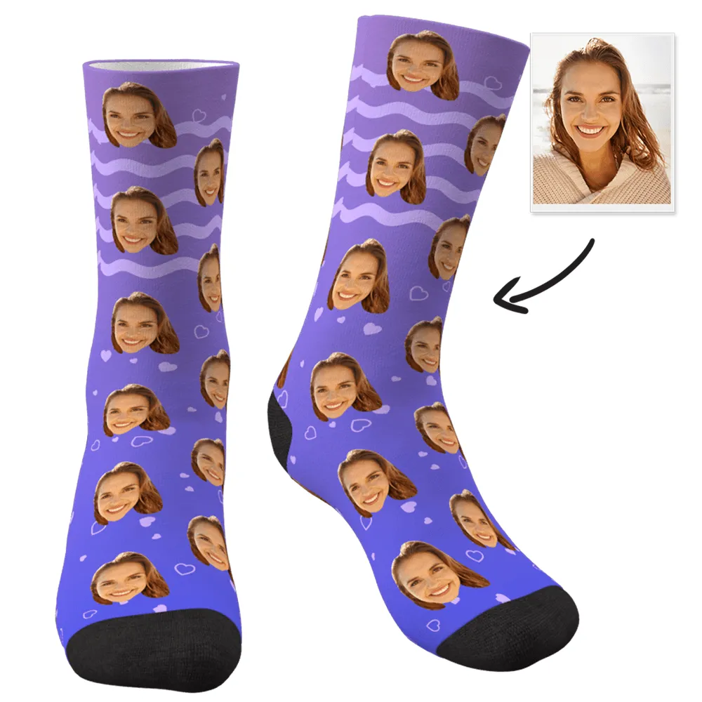 Summer Gift For Girlfriend Custom Photo Socks