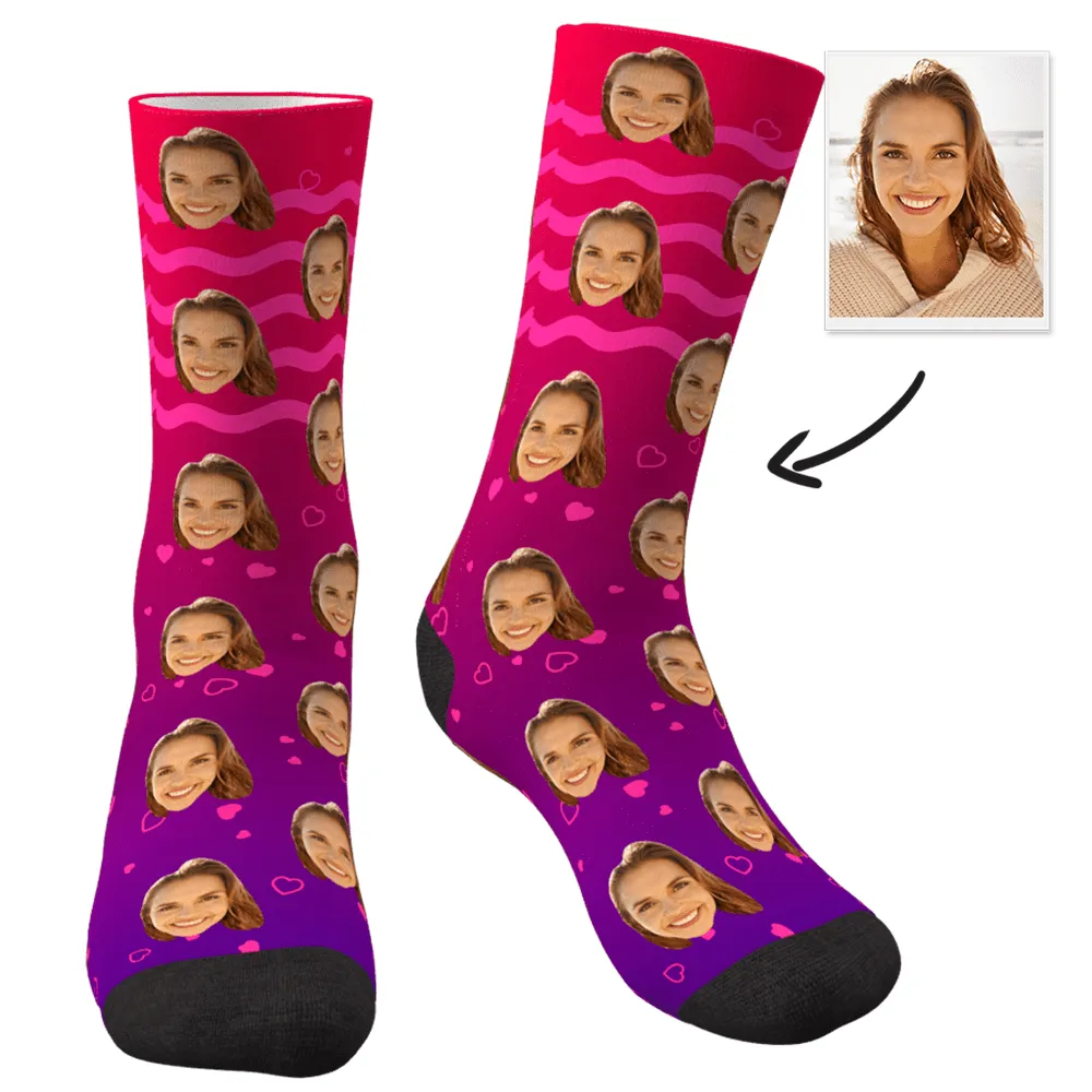 Summer Gift For Girlfriend Custom Photo Socks