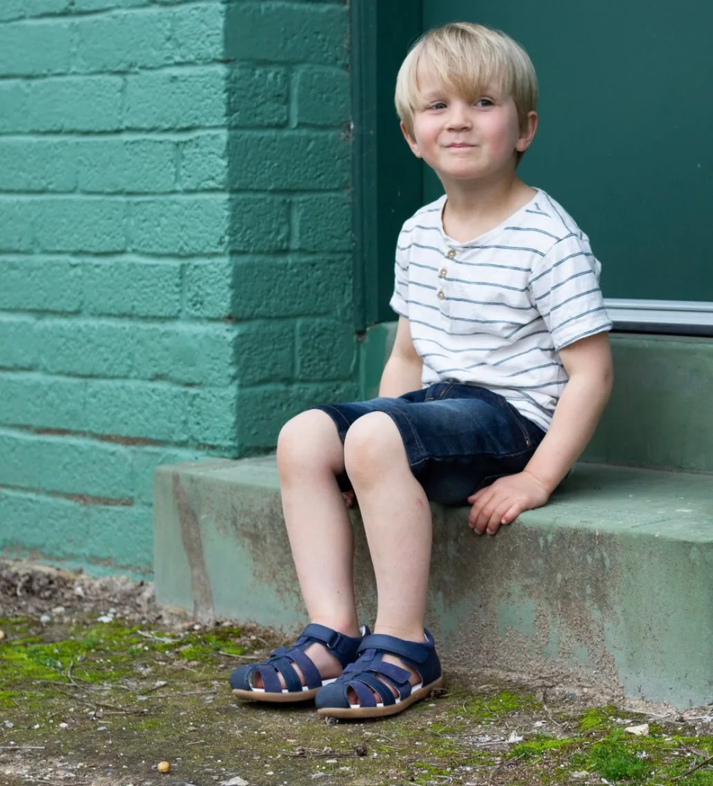 Surefit Alex II Navy Leather Sandals