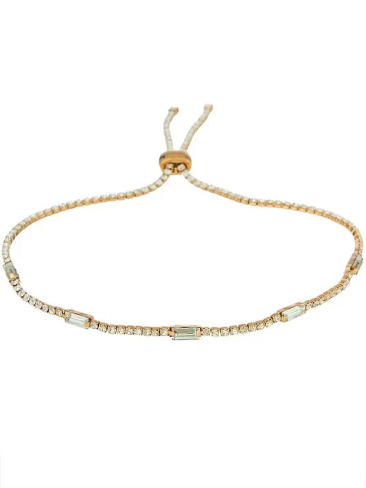 Sweet Crystal Gold Anklet