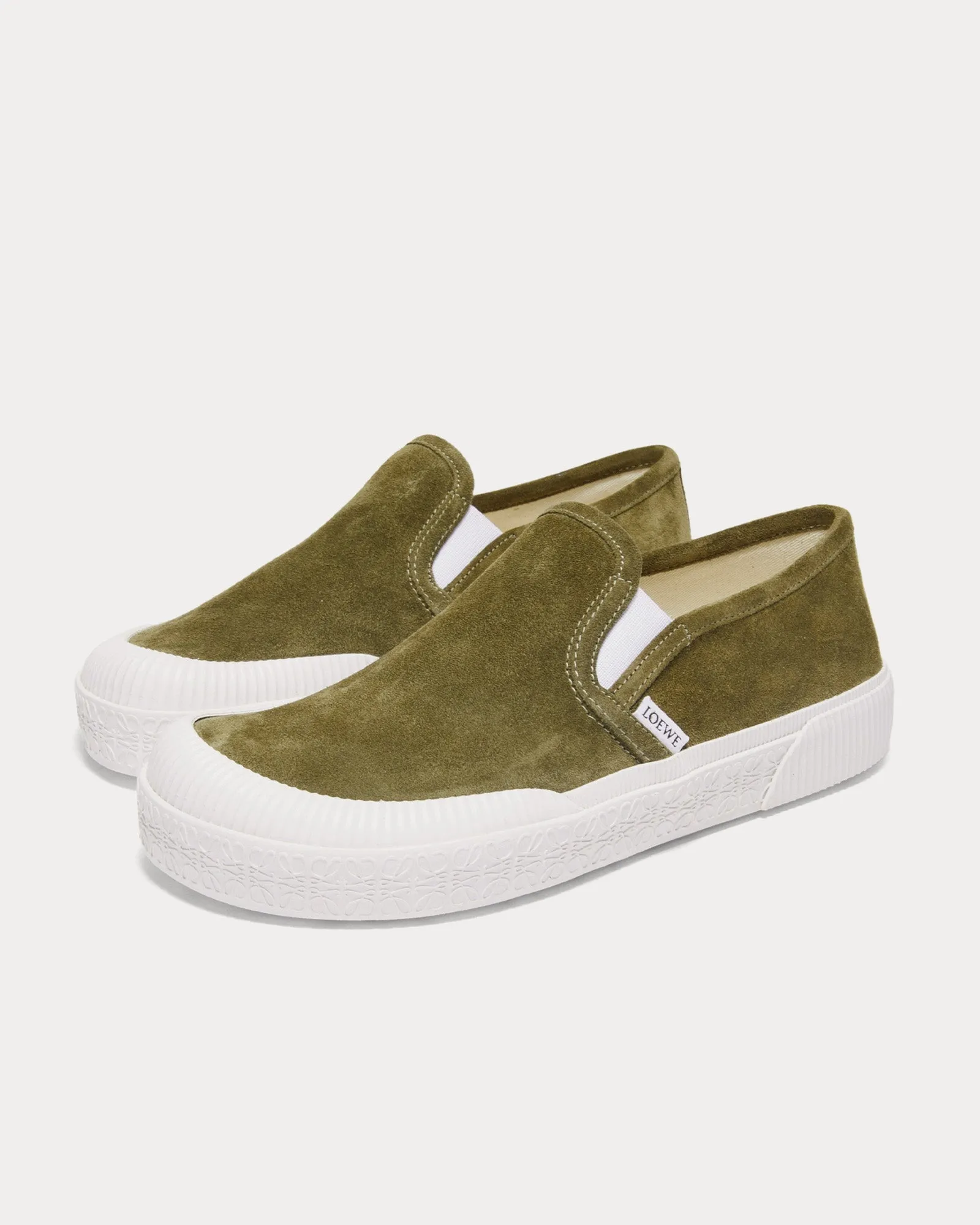 Terra Vulca Suede Olive Slip On Sneakers