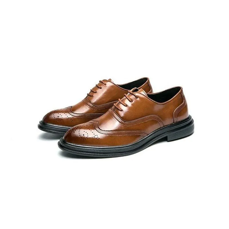 The Vincent Round Toe Brogue Shoes