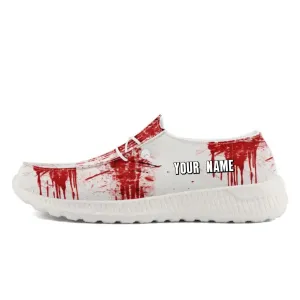 Unique Gift,Personalized Halloween Design Sneakers, Custom Skull Loafer Shoes, Lightweight Ghost Shoes, Gift for Halloween