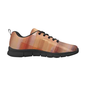 Uniquely You Womens Sneakers, Geometric Brown and Black Running Shoes by inQue.Style