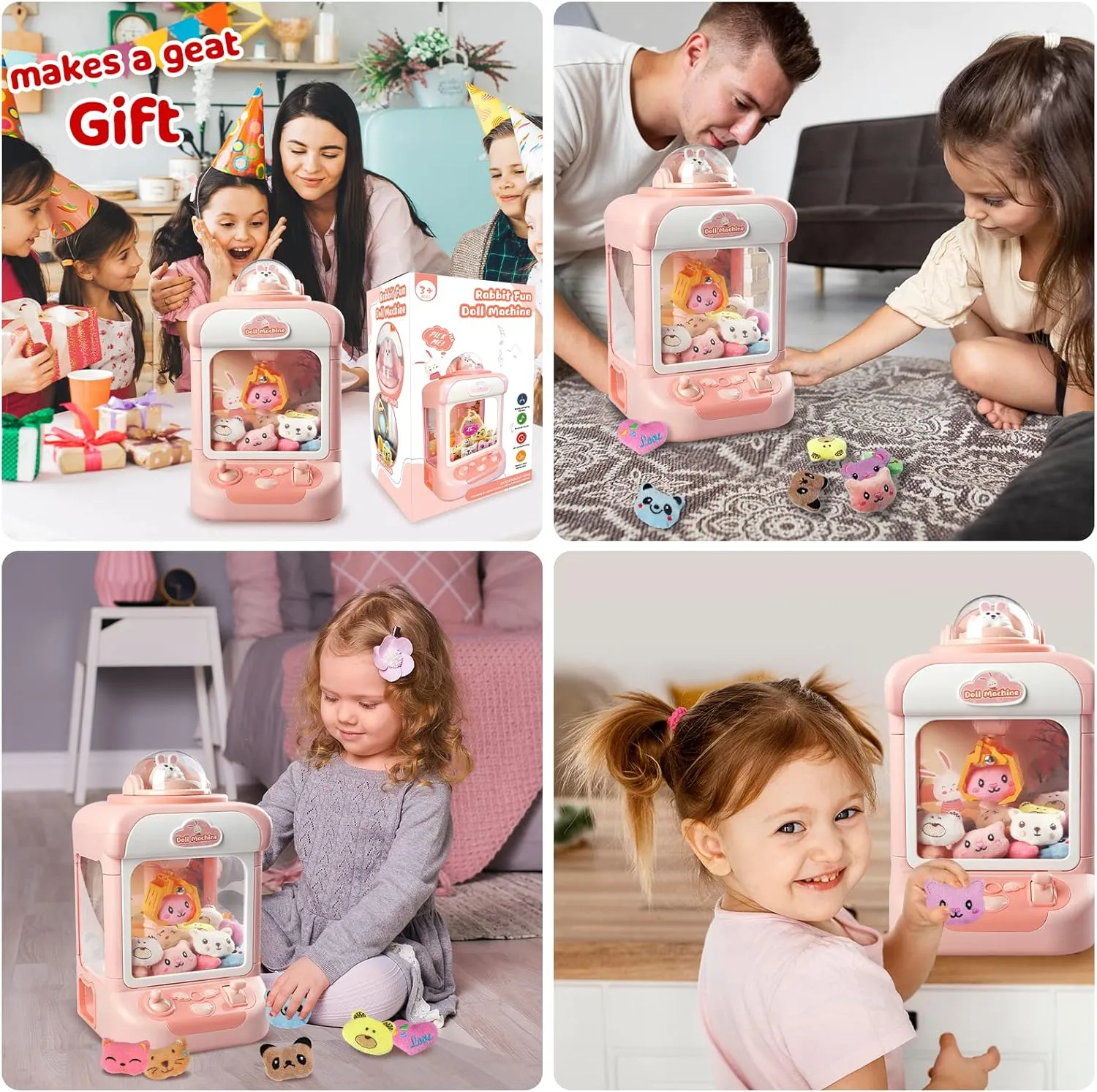 Vending Machines Candy Grabber Prize Dispenser Toys for Girls, Electronic Arcade (MOQ:10 Sets)