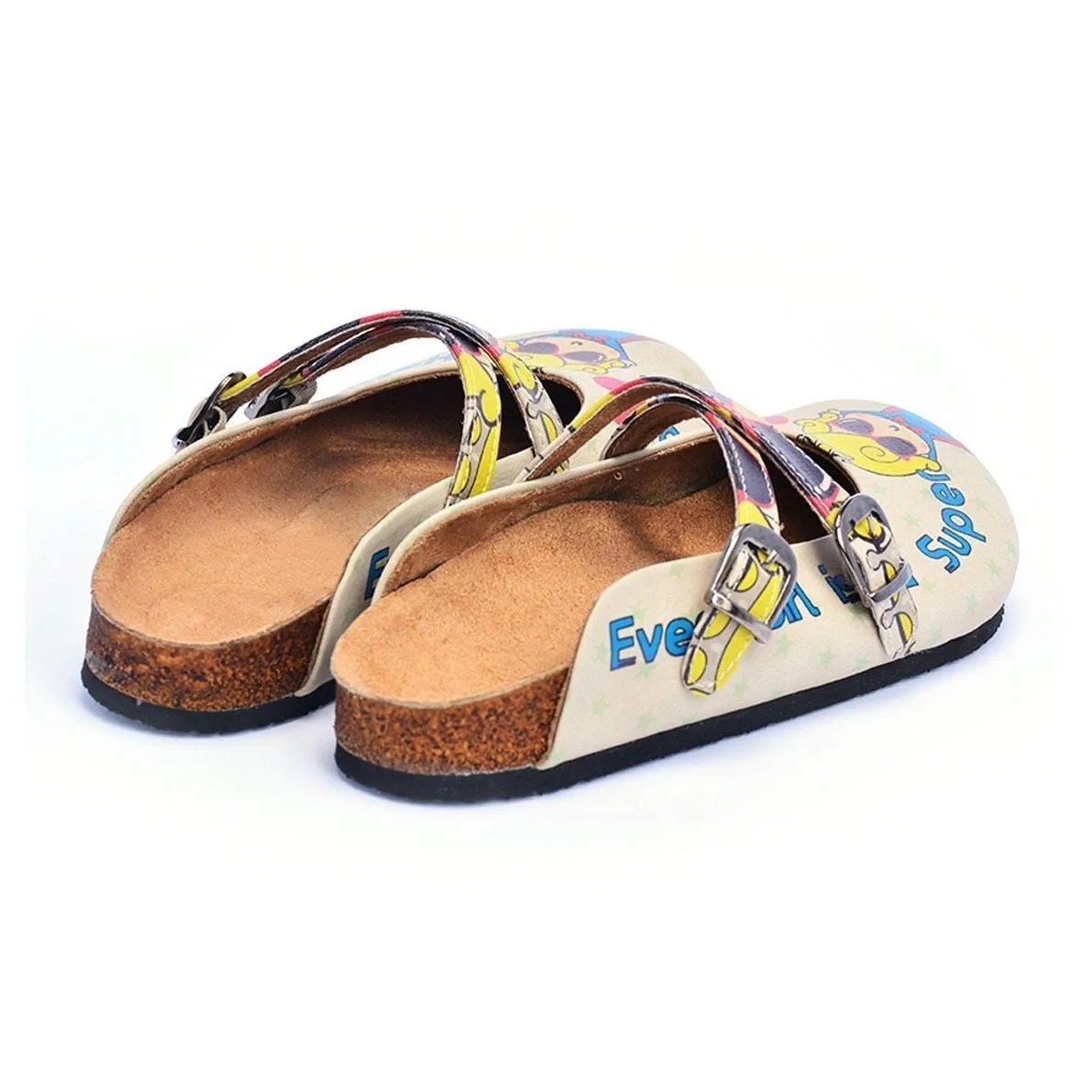White Super Hero Girl Clogs CAL104