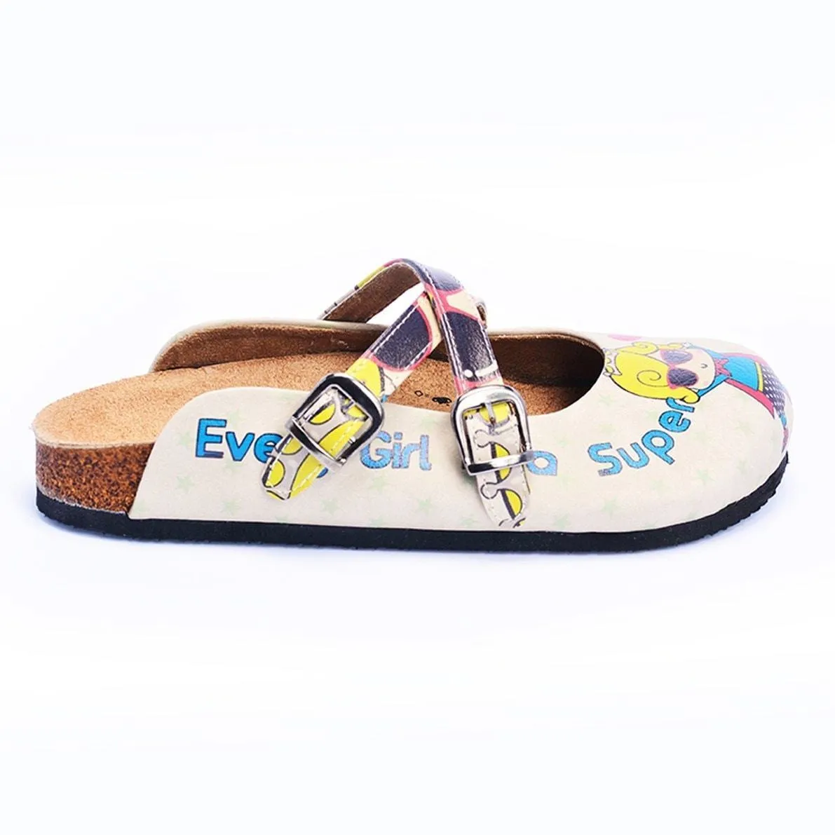 White Super Hero Girl Clogs CAL104