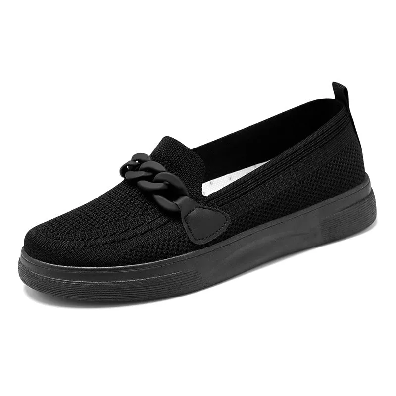 Women's Fashion Comfy Knit Loafers Slip on