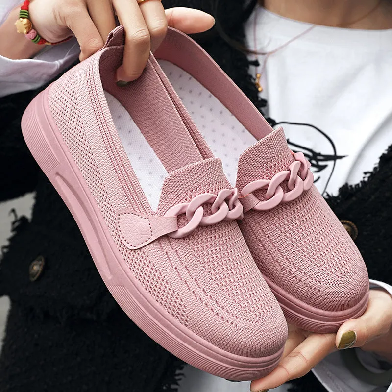 Women's Fashion Comfy Knit Loafers Slip on
