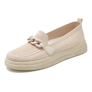 Women's Fashion Comfy Knit Loafers Slip on
