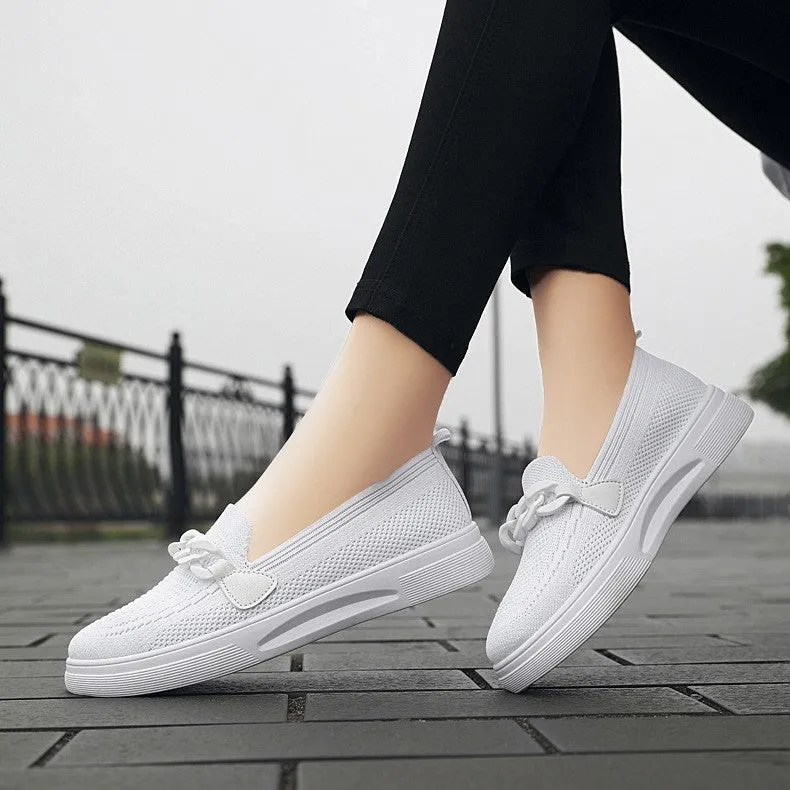 Women's Fashion Comfy Knit Loafers Slip on