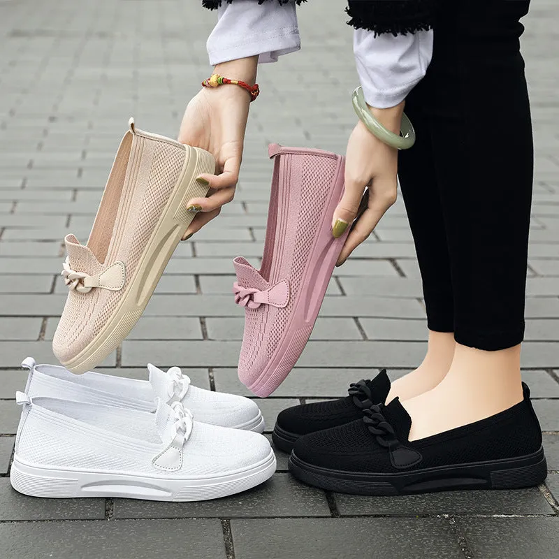 Women's Fashion Comfy Knit Loafers Slip on