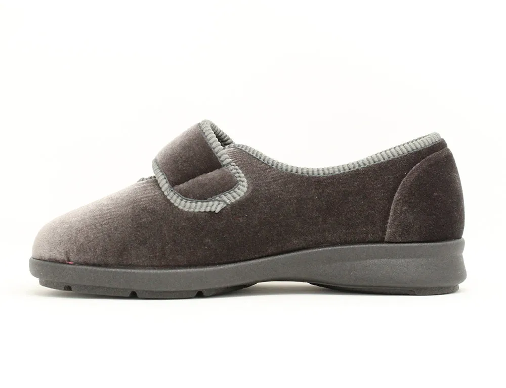 Womens Lightweight Nellie Grey Slippers