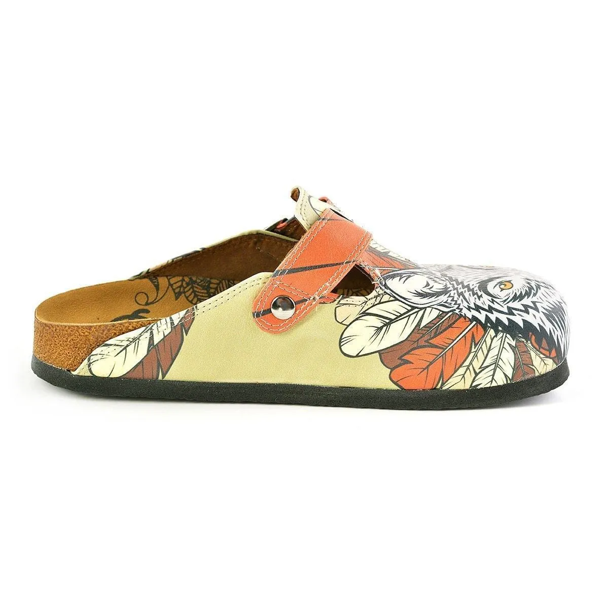 Yellow & White Fox Clogs WCAL350
